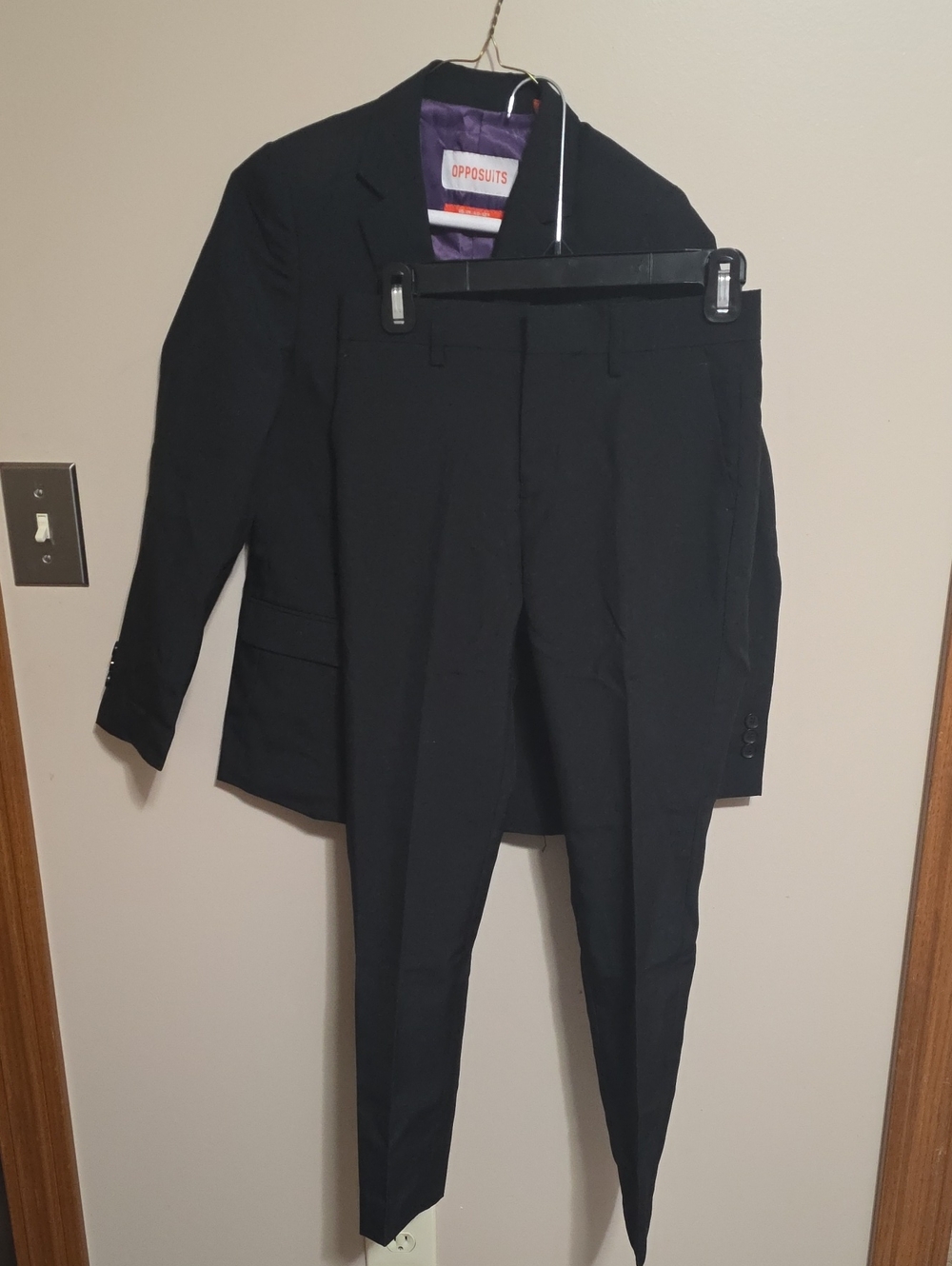 OppoSuits Black Two-Piece Suit Jacket and Trousers